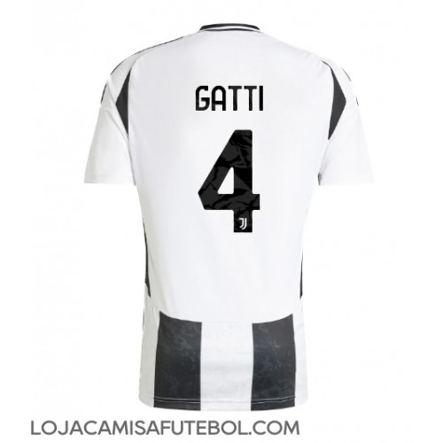 Camisa de Futebol Juventus Federico Gatti #4 Equipamento Principal 2024-25 Manga Curta